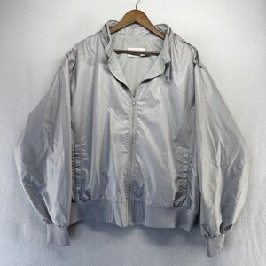 Vintage Four Seasons Jacket Mens 2XL Gray Windbreaker Usa Made members Only 90s